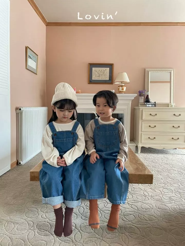 Lovin - Korean Children Fashion - #todddlerfashion - Mood Dungarees Denim