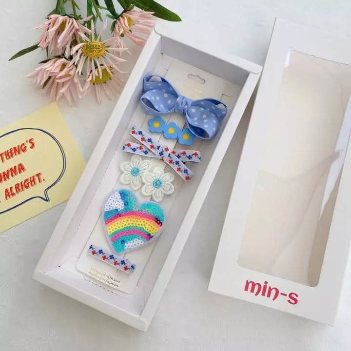 Mins - Korean Children Fashion - #designkidswear - Rainbow Blue Hairpin Set - 2
