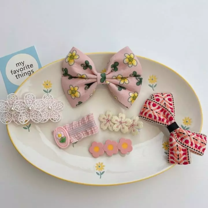 Mins - Korean Children Fashion - #kidsshorts - Pink Mellow Hairpin Set - 3