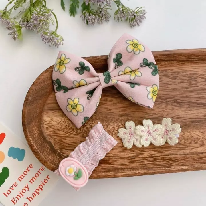 Mins - Korean Children Fashion - #kidzfashiontrend - Pink Mellow Hairpin Set - 5