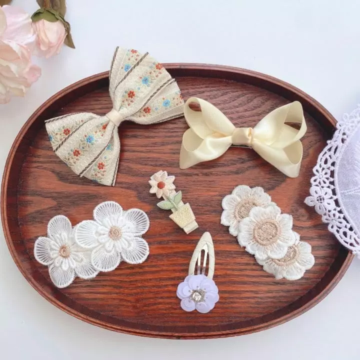 Mins - Korean Children Fashion - #kidzfashiontrend - Ellin Flower Hairpin Set - 3