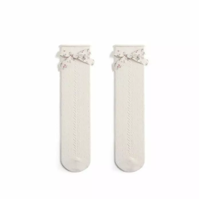 Miso - Korean Baby Fashion - #babyoutfit - Flower Ribbon Knee Socks