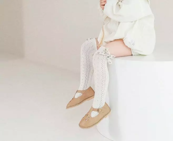Miso - Korean Baby Fashion - #babywear - Flower Ribbon Knee Socks - 4