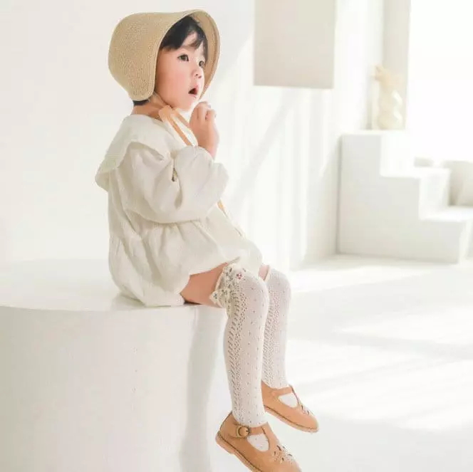 Miso - Korean Baby Fashion - #smilingbaby - Flower Ribbon Knee Socks - 6