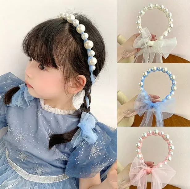 Miso - Korean Children Fashion - #magicofchildhood - Pearl Lace Hairband