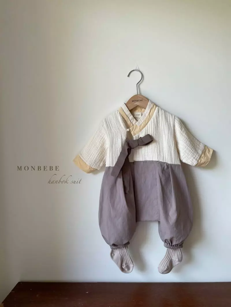 Monbebe - Korean Baby Fashion - #babyoninstagram - Hanbok Bodysuit Boy  - 4