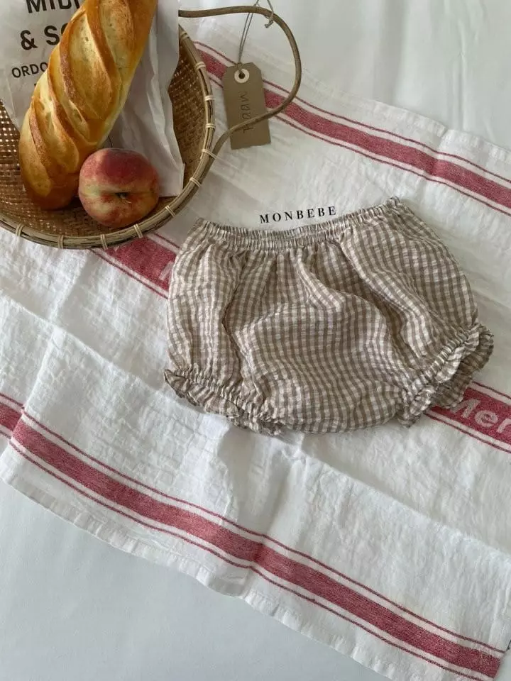 Monbebe - Korean Baby Fashion - #onlinebabyboutique - Bonjour Check Top Bottom Set - 3