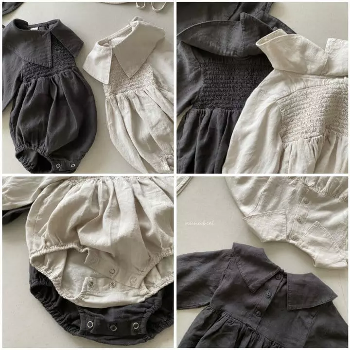 Nunubiel - Korean Baby Fashion - #babylifestyle - Atelier Bodysuit with Bonnet - 3