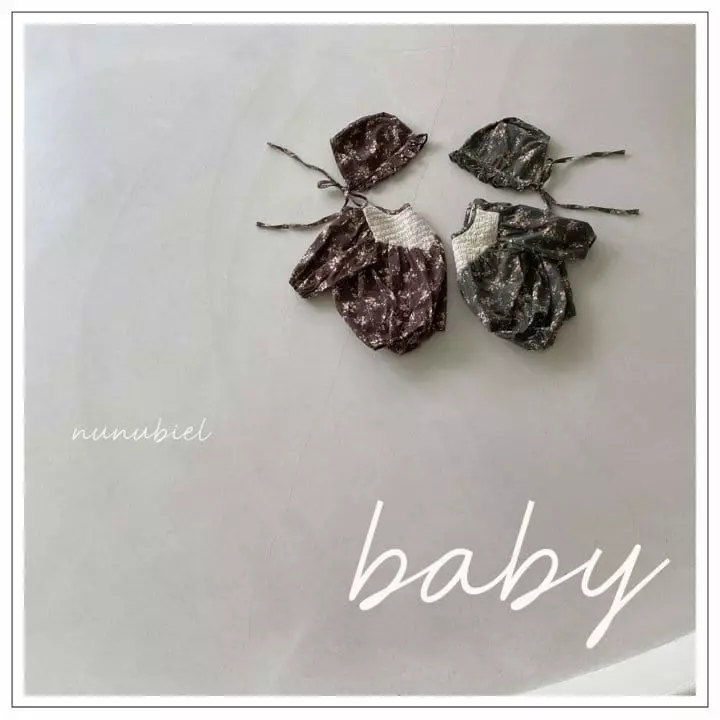 Nunubiel - Korean Baby Fashion - #babyoutfit - Ara Bodysuit with Bonnet