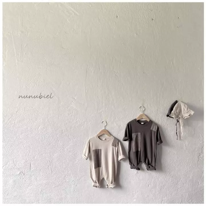 Nunubiel - Korean Baby Fashion - #onlinebabyboutique - Check Patch Bodysuit - 4