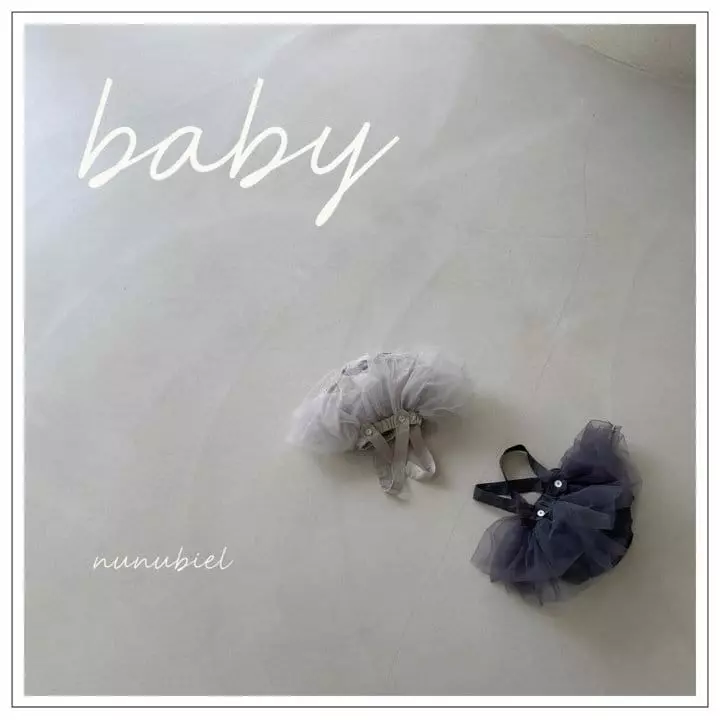 Nunubiel - Korean Baby Fashion - #smilingbaby - Mesh Dungarees Bodysuit