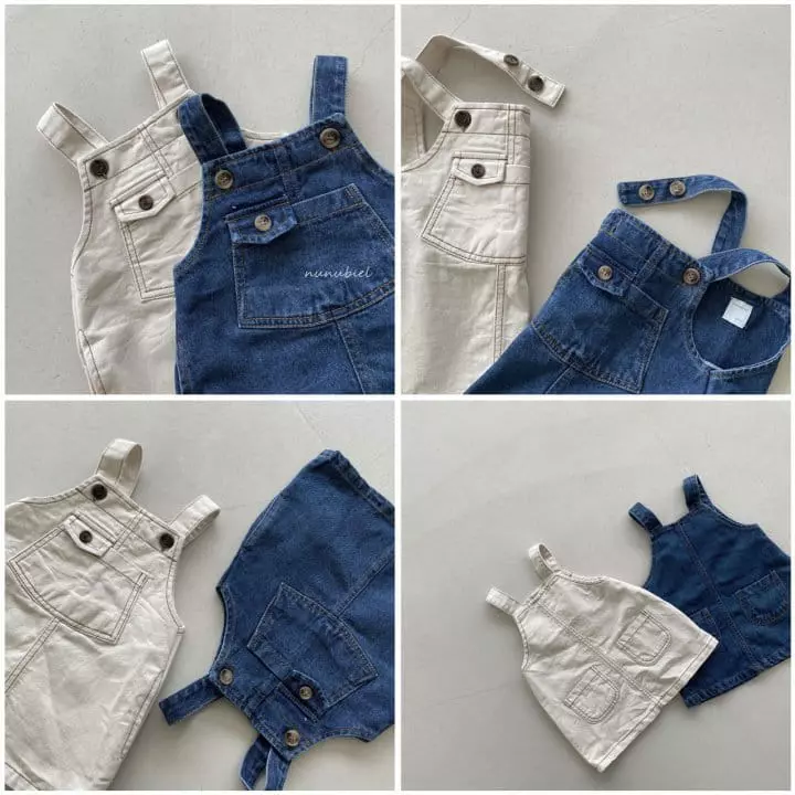 Nunubiel - Korean Children Fashion - #discoveringself - Denim Dungarees One-piece - 2