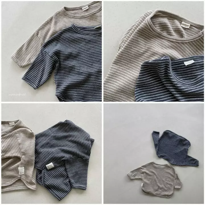 Nunubiel - Korean Children Fashion - #designkidswear - Easy Stripes Tee - 4