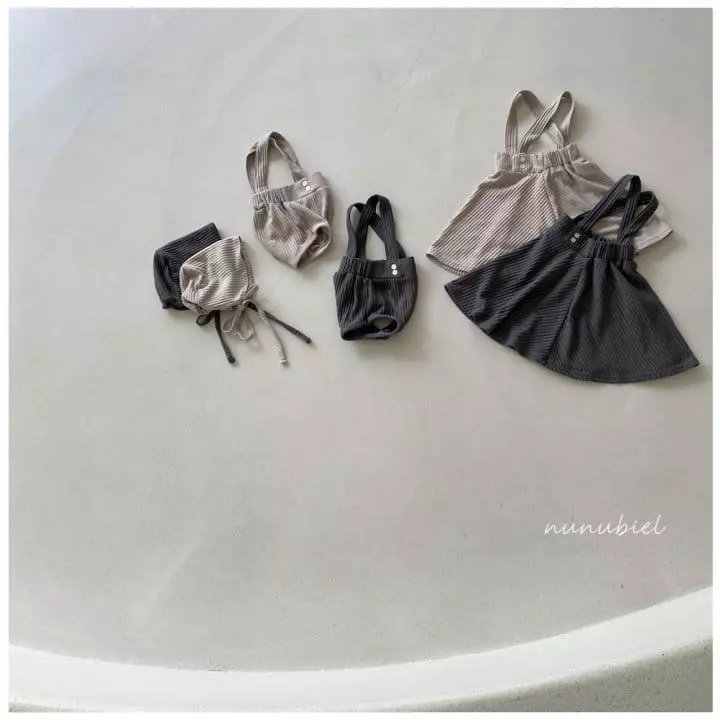 Nunubiel - Korean Children Fashion - #todddlerfashion - Pleats Dungarees Skirt - 3