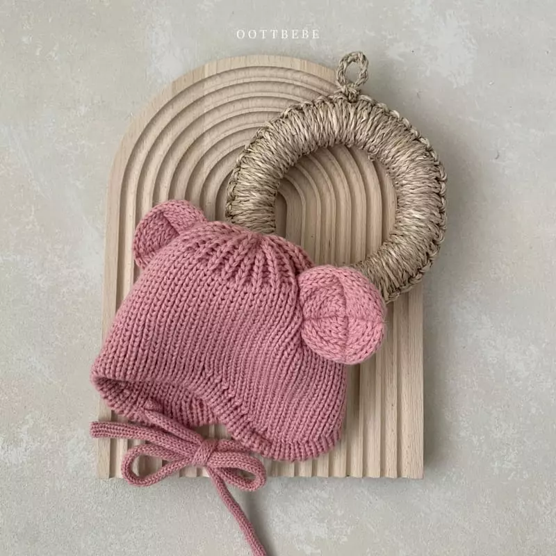 Oott Bebe - Korean Baby Fashion - #babyboutique - Teddy Line Bonnet - 3