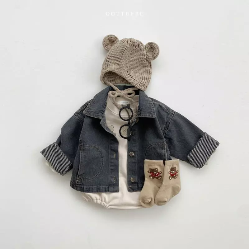 Oott Bebe - Korean Baby Fashion - #babyboutique - Pogny Bear Bodysuit - 7