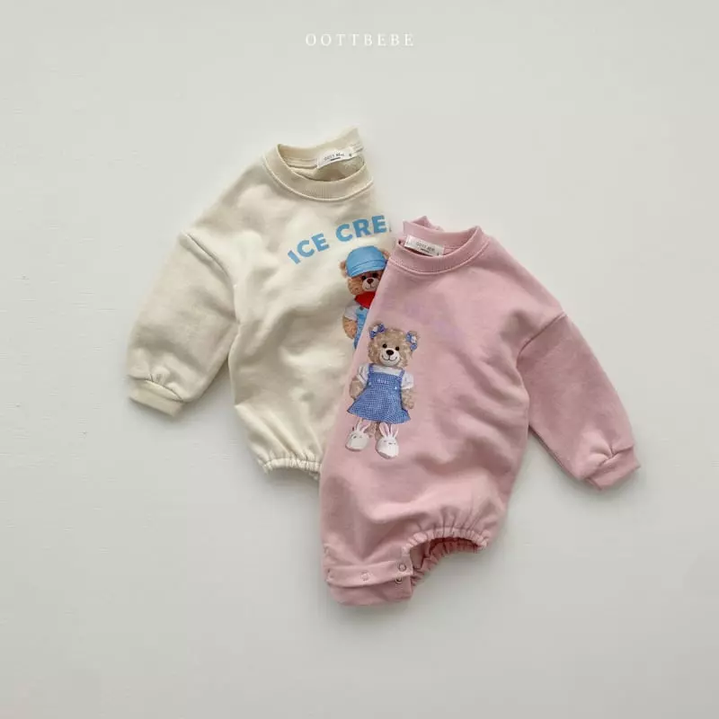 Oott Bebe - Korean Baby Fashion - #babyboutique - Ice Cream Bear Bodysuit - 5