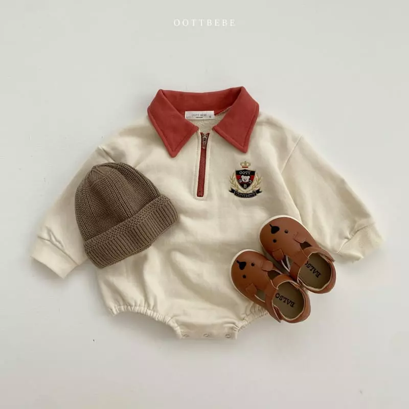 Oott Bebe - Korean Baby Fashion - #babyboutique - Harvard Collar Bodysuit