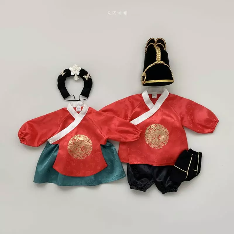 Oott Bebe - Korean Baby Fashion - #babyboutiqueclothing - King Hanbok Top Bottom Set - 12