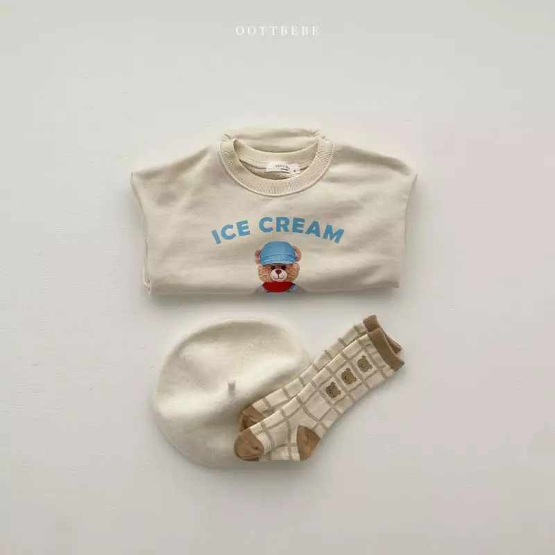 Oott Bebe - Korean Baby Fashion - #babyboutiqueclothing - Ice Cream Bear Bodysuit - 6
