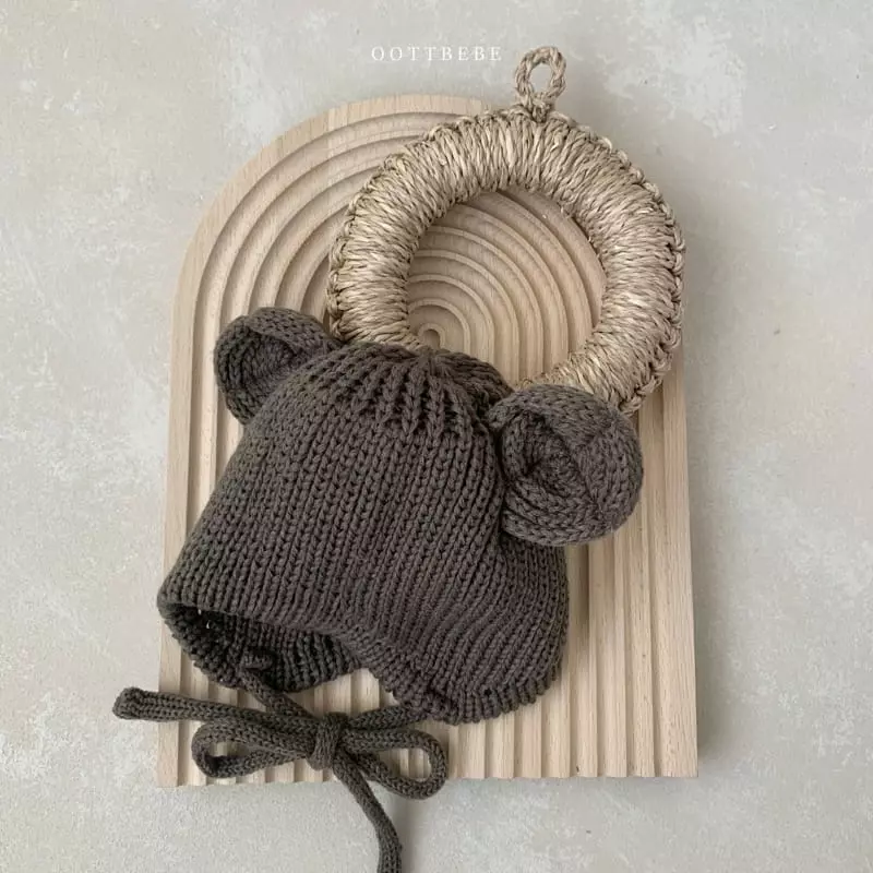 Oott Bebe - Korean Baby Fashion - #babyclothing - Teddy Line Bonnet - 5