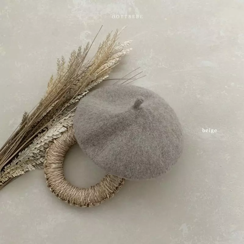 Oott Bebe - Korean Baby Fashion - #babyboutiqueclothing - Warm Beret Hat Natural - 4
