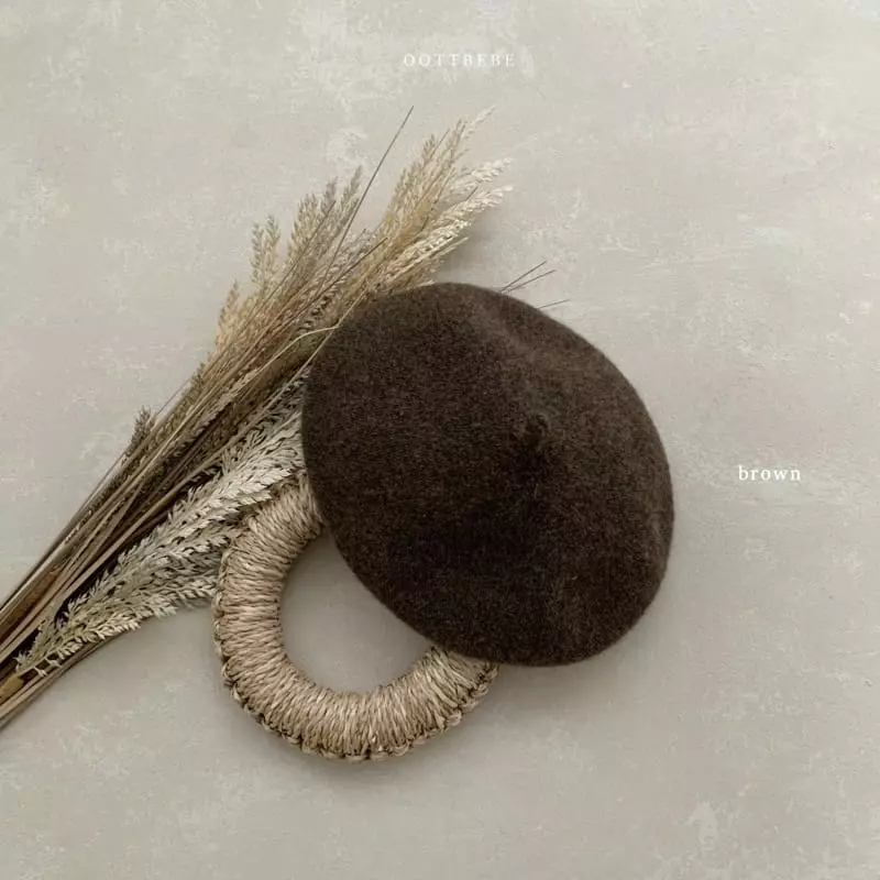 Oott Bebe - Korean Baby Fashion - #babyfashion - Warm Beret Hat Natural - 5