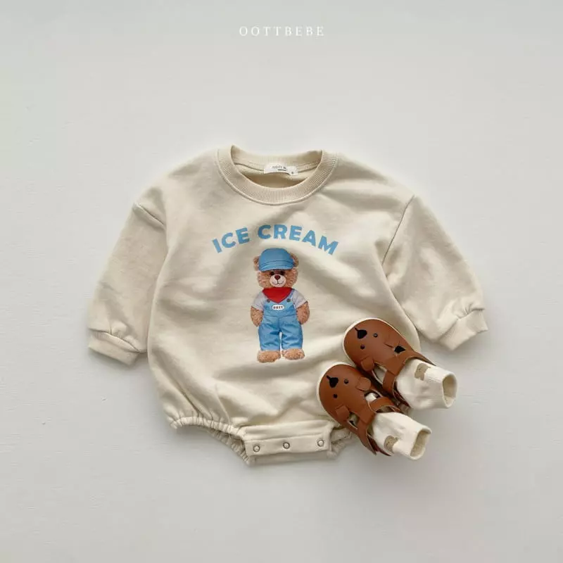 Oott Bebe - Korean Baby Fashion - #babyfashion - Ice Cream Bear Bodysuit - 8