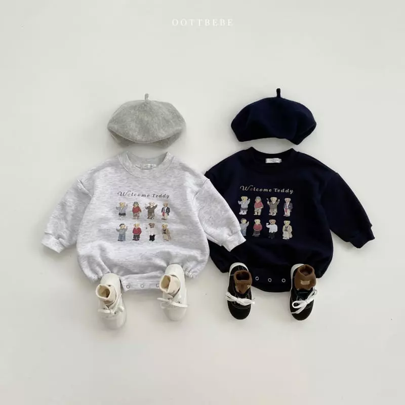 Oott Bebe - Korean Baby Fashion - #babyfashion - Dandy Bear Bodysuit - 6