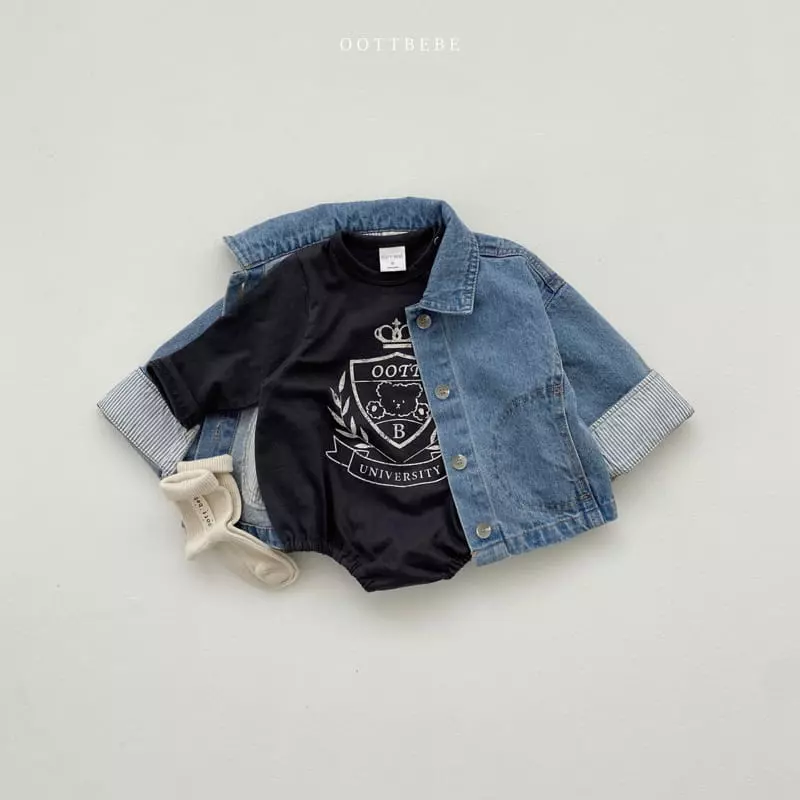Oott Bebe - Korean Baby Fashion - #babyfashion - Ooott University Bodysuit - 6