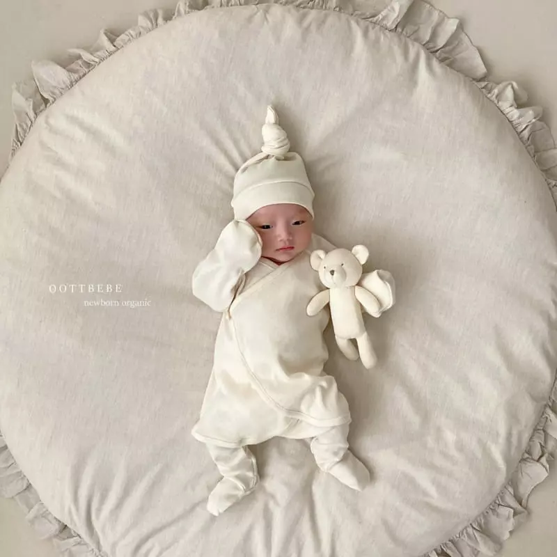Oott Bebe - Korean Baby Fashion - #babyfashion - Organic Benet  Babywear Easywear with Bonnet Mesh  - 8