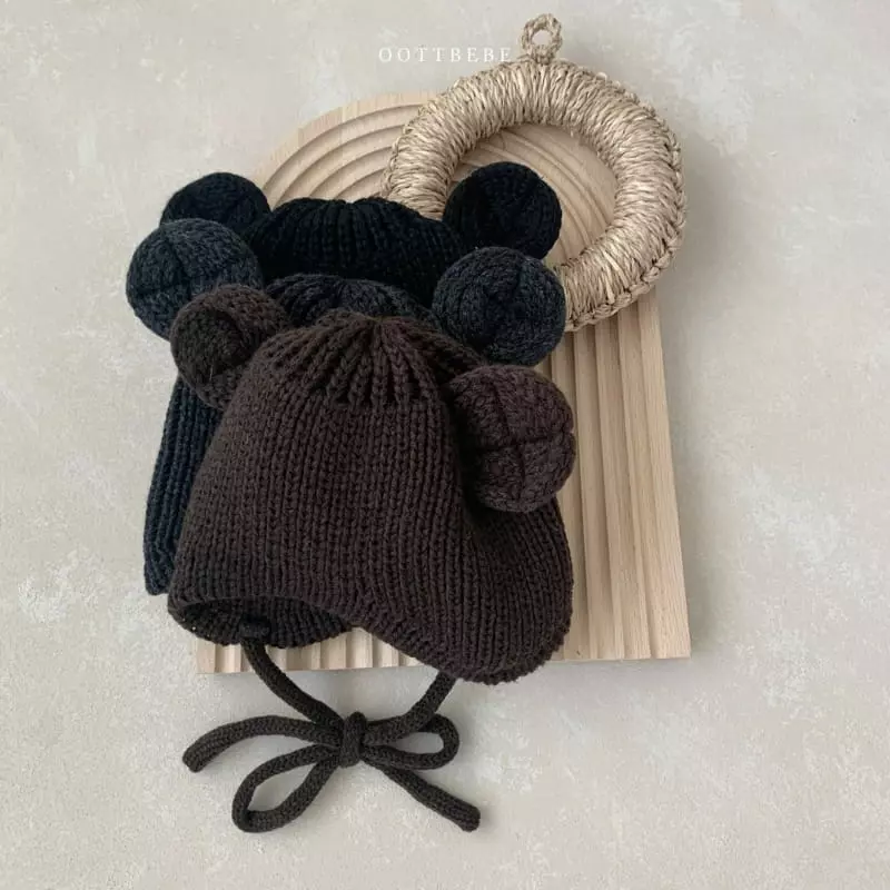 Oott Bebe - Korean Baby Fashion - #babyfever - Teddy Line Bonnet - 7