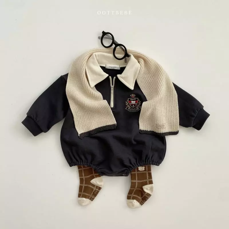 Oott Bebe - Korean Baby Fashion - #babyfever - Harvard Collar Bodysuit - 5