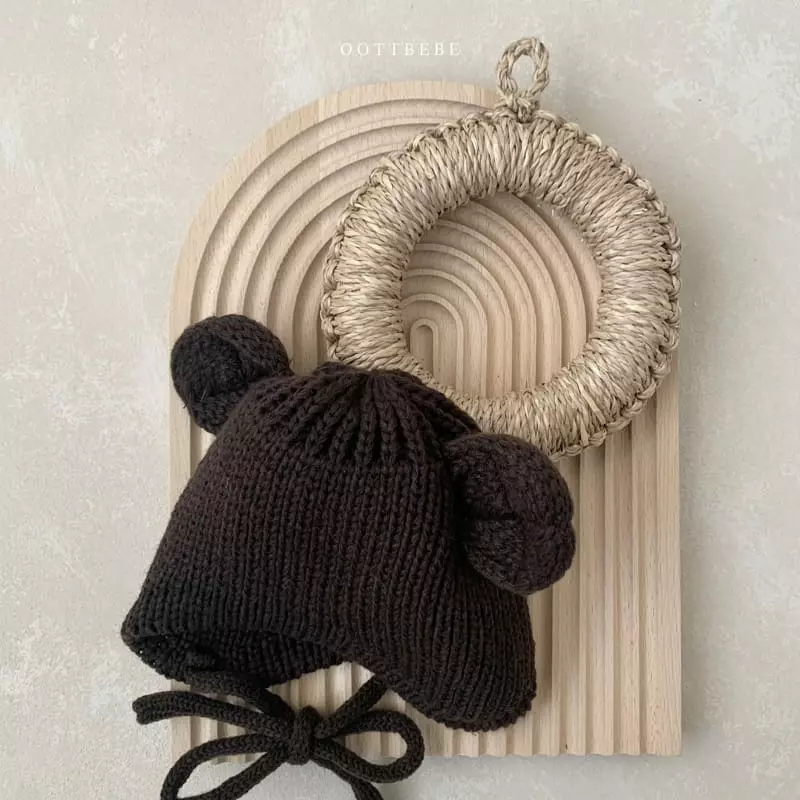 Oott Bebe - Korean Baby Fashion - #babygirlfashion - Teddy Line Bonnet - 8