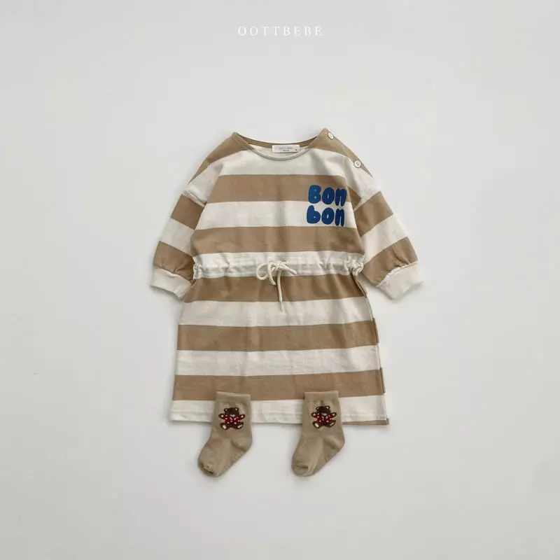 Oott Bebe - Korean Baby Fashion - #babygirlfashion - Bonbon Slit One-piece