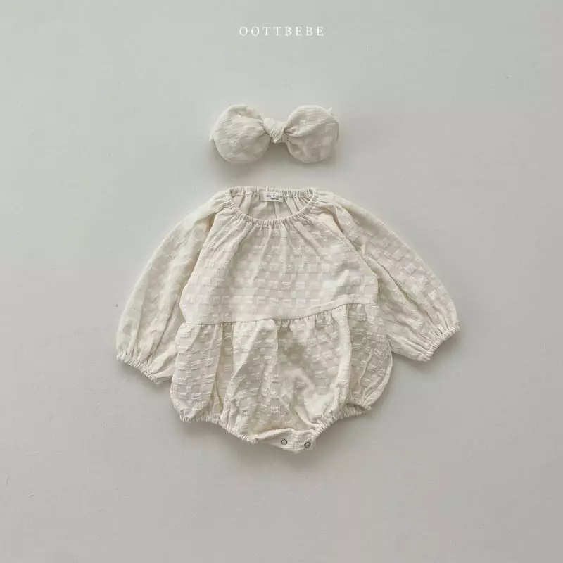 Oott Bebe - Korean Baby Fashion - #babygirlfashion - Lavi Shirring Bodysuit