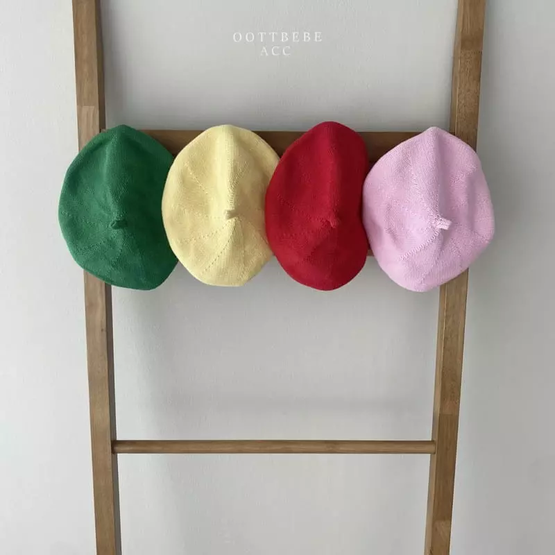 Oott Bebe - Korean Baby Fashion - #babylifestyle - Color Beret Hat - 12