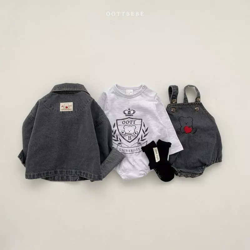 Oott Bebe - Korean Baby Fashion - #babylifestyle - Ooott University Bodysuit - 9