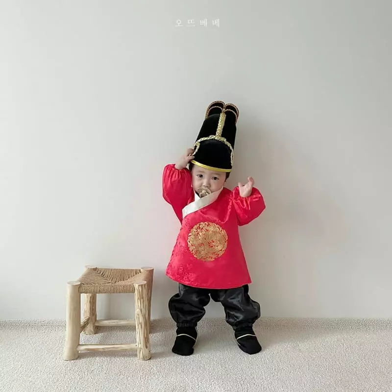 Oott Bebe - Korean Baby Fashion - #babyoninstagram - King Hanbok Top Bottom Set - 3