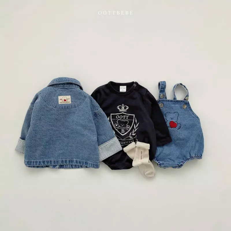 Oott Bebe - Korean Baby Fashion - #babyoninstagram - Ooott University Bodysuit - 10