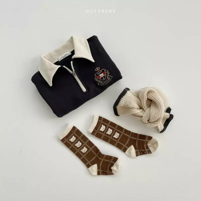 Oott Bebe - Korean Baby Fashion - #babyoninstagram - Harvard Collar Bodysuit - 8
