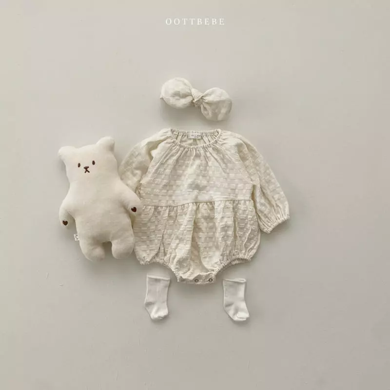 Oott Bebe - Korean Baby Fashion - #babyoninstagram - Lavi Shirring Bodysuit - 3