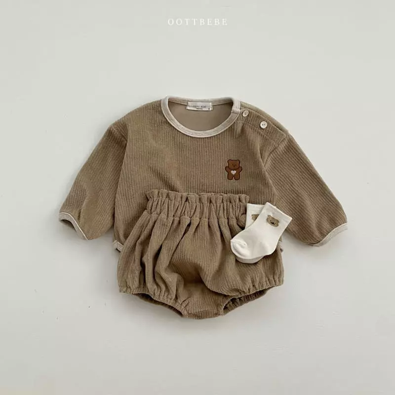 Oott Bebe - Korean Baby Fashion - #babyoninstagram - Clover Bloomer Set - 2