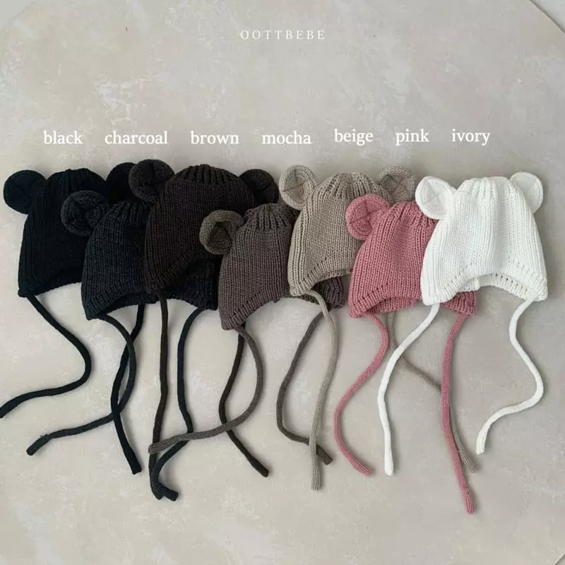 Oott Bebe - Korean Baby Fashion - #babyootd - Teddy Line Bonnet - 11