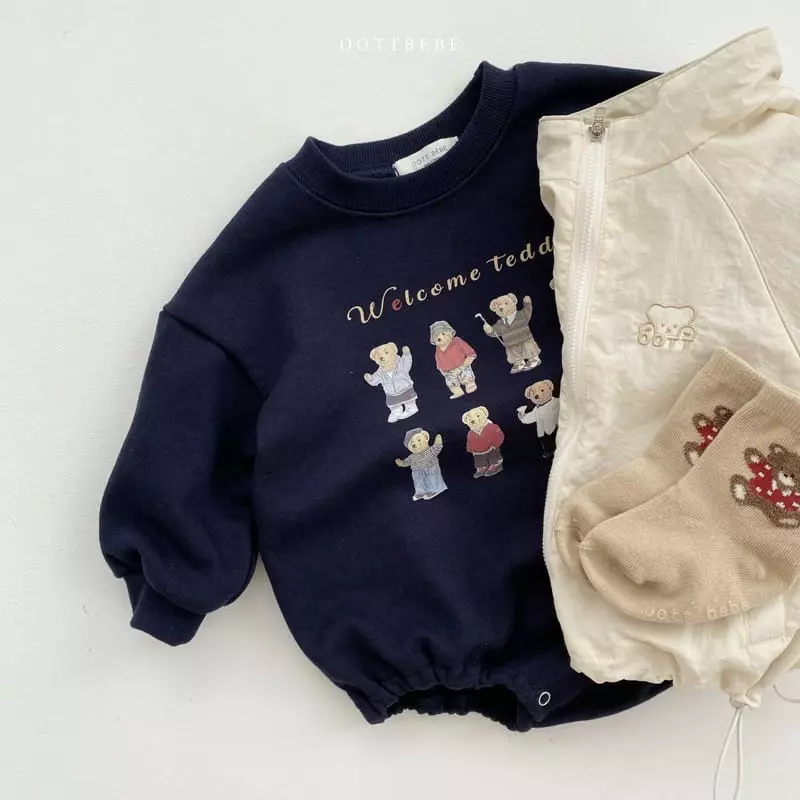 Oott Bebe - Korean Baby Fashion - #babyootd - Dandy Bear Bodysuit - 11