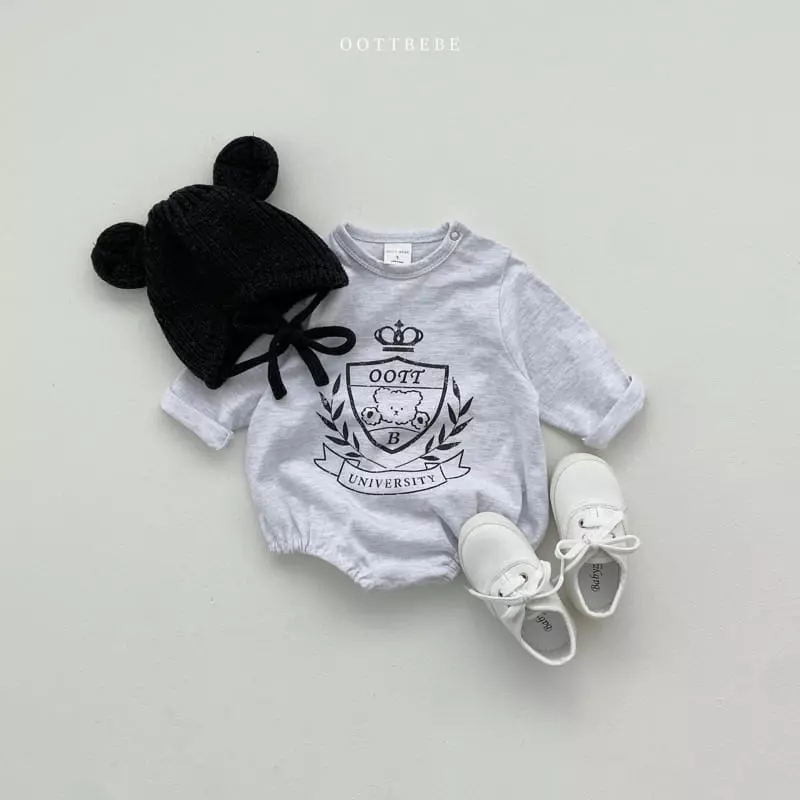 Oott Bebe - Korean Baby Fashion - #babyootd - Ooott University Bodysuit - 11