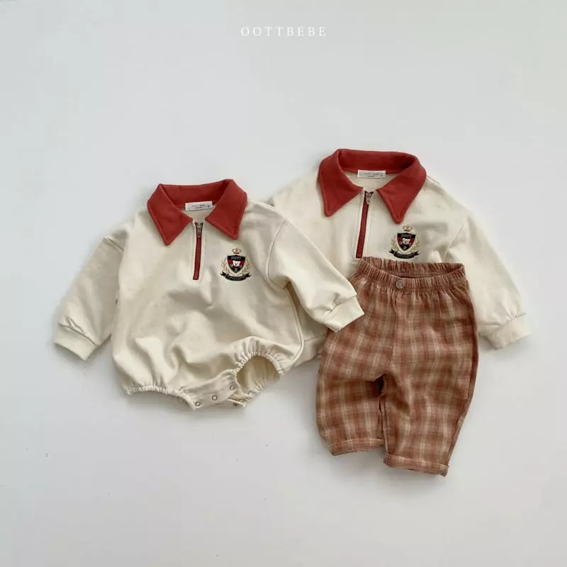 Oott Bebe - Korean Baby Fashion - #babyootd - Harvard Collar Bodysuit - 9