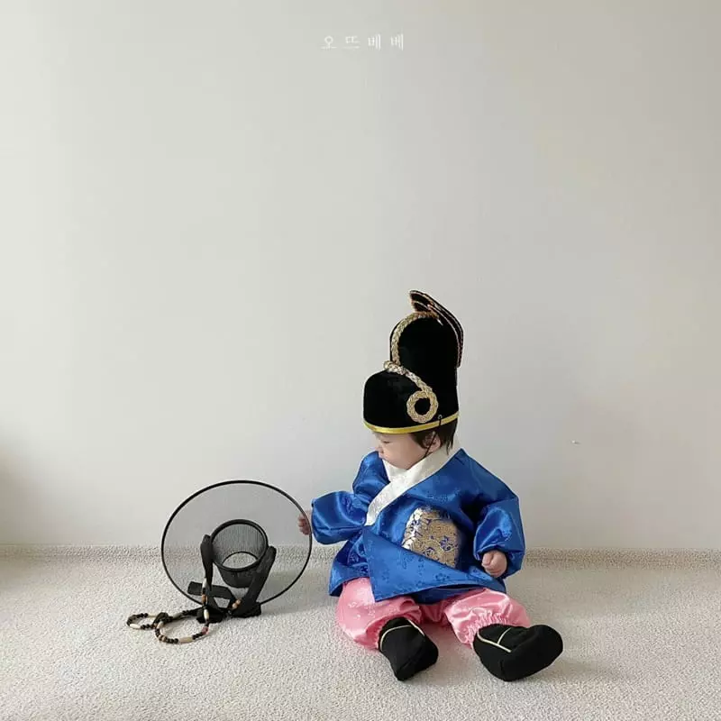 Oott Bebe - Korean Baby Fashion - #babyoutfit - King Hanbok Top Bottom Set - 5