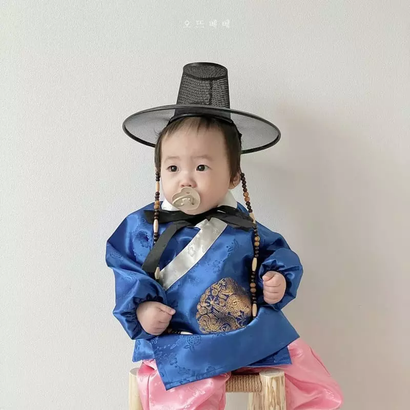 Oott Bebe - Korean Baby Fashion - #babyoutfit - King Hanbok Top Bottom Set - 6