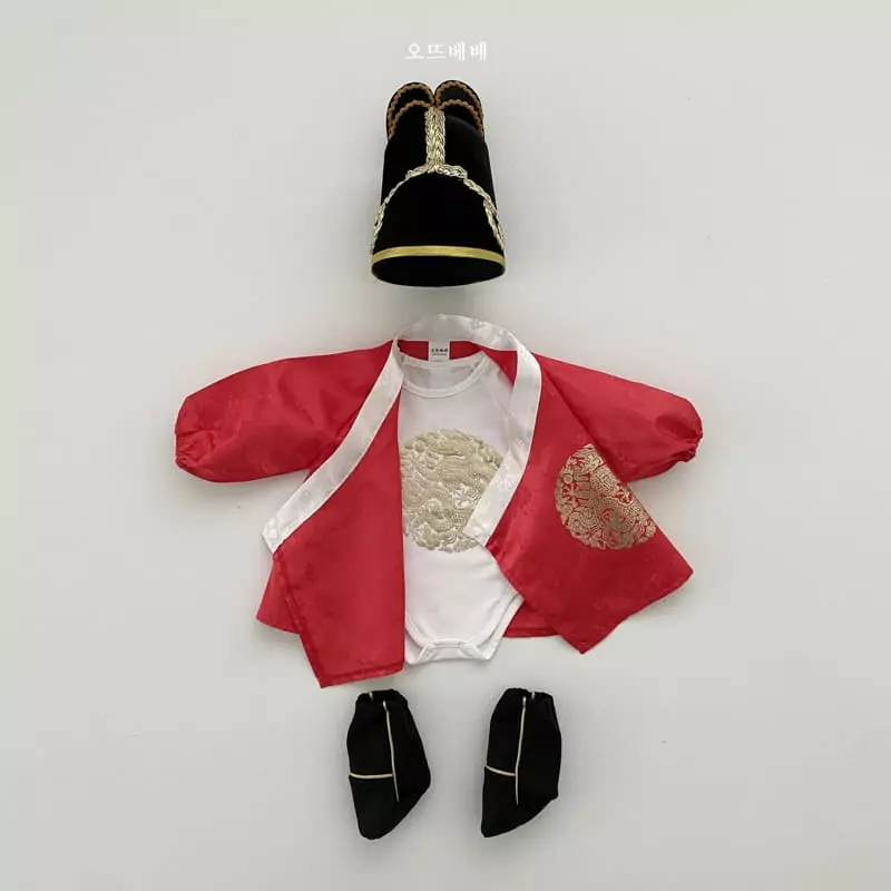 Oott Bebe - Korean Baby Fashion - #babyoutfit - Hanbok Bodysuit - 3